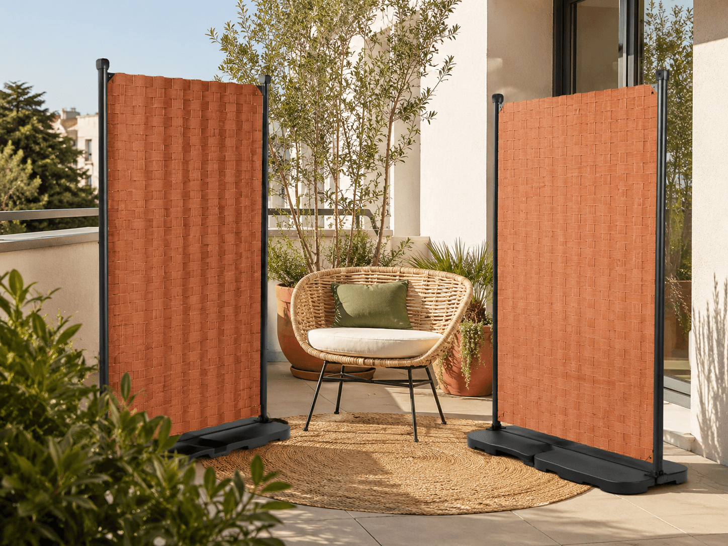 Freestanding Screen Panel Pair